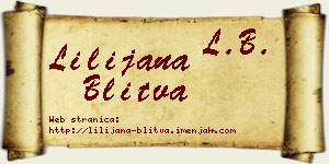 Lilijana Blitva vizit kartica